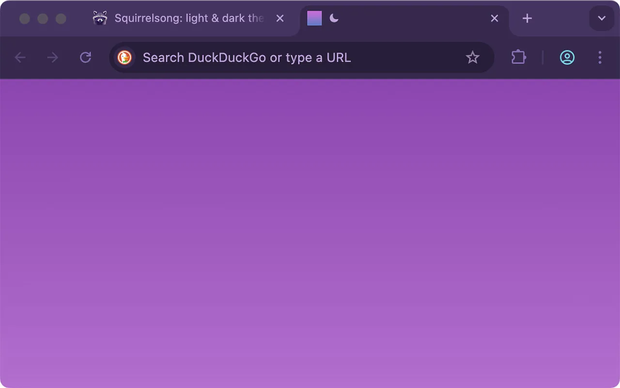 Squirrelsong Dark Deep Purple theme for Google Chrome